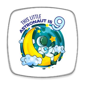 9 Years Birthday Boy Gift - Square fridge magnet - white - Front