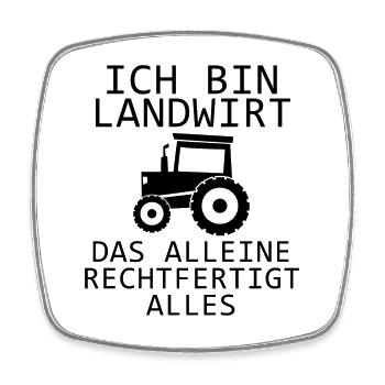 Landwirt Geschenk - Viereckiger Kühlschrankmagnet - Weiß - Vorne
