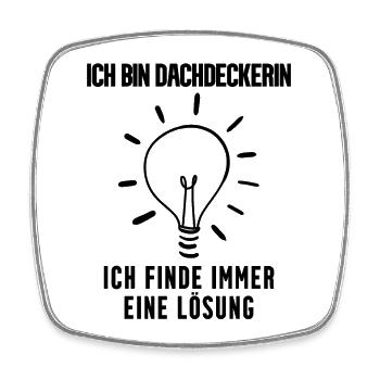 Dachdeckerin Geschenk - Viereckiger Kühlschrankmagnet - Weiß - Vorne