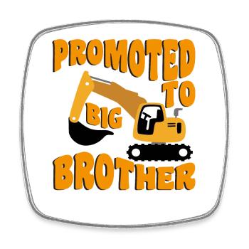 Zum großen Bruder befördert Going To Be A Big Brother - Viereckiger Kühlschrankmagnet - Weiß - Vorne