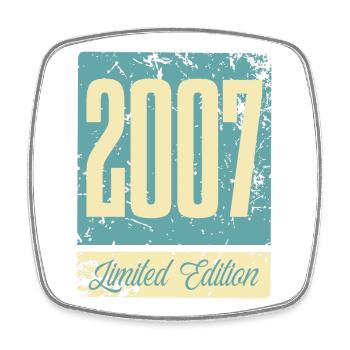 2007 Anniversaire de naissance Année de naissance - Magnet carré - blanc - Devant