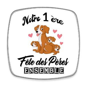 Body bébé meilleur papa première fête des pères - Magnet carré - blanc - Devant