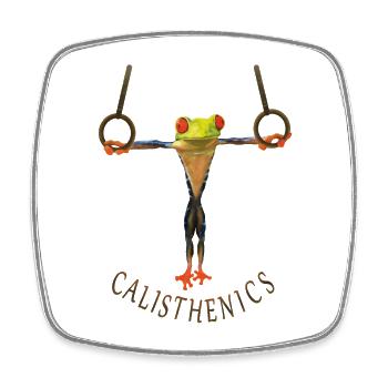 Calisthenics - Square fridge magnet - white - Front