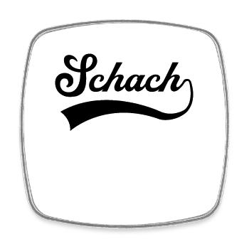 Schach Schriftzug - Viereckiger Kühlschrankmagnet - Weiß - Vorne