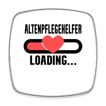 Altenpflegehelfer Beruf Loading - Viereckiger Kühlschrankmagnet - Weiß - Vorne