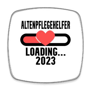 Altenpflegehelfer Beruf Loading 2023 - Viereckiger Kühlschrankmagnet - Weiß - Vorne
