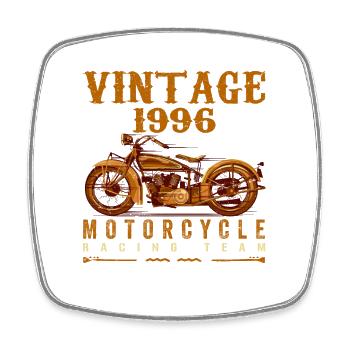 Les légendes sont nées en 1996 et conduisent des motos - Magnet carré - blanc - Devant
