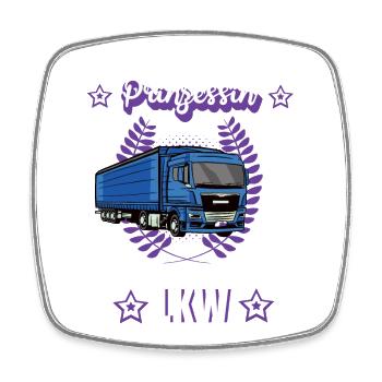 LKW Fahrerin Prinzessin Lastkraftfahrerin Geschenk - Viereckiger Kühlschrankmagnet - Weiß - Vorne