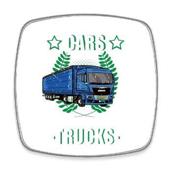 Truck Driver Truck Driver Trucker Truck Driver - Square fridge magnet - white - Front