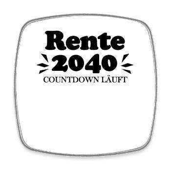 Rente 2040 Ruhestand Rentner Renteneintritt - Viereckiger Kühlschrankmagnet - Weiß - Vorne