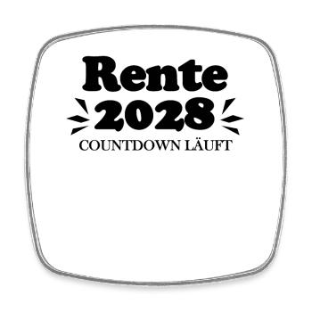 Rente 2028 Ruhestand Rentner Renteneintritt - Viereckiger Kühlschrankmagnet - Weiß - Vorne
