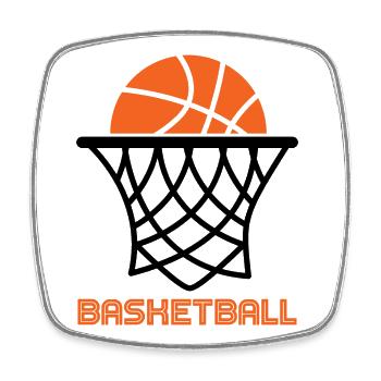 Basketball basketball players - Square fridge magnet - white - Front