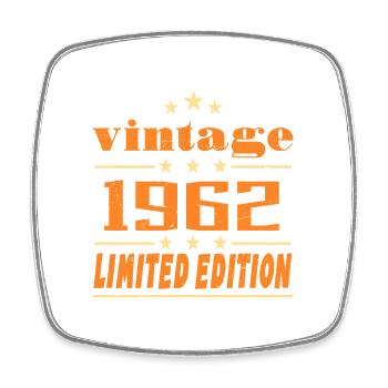 1962 Vintage Retro Birthday Bday Gift 1962 - Magnet carré - blanc - Devant
