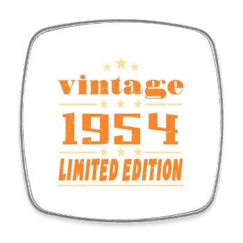 1954 Vintage Retro Geburtstag Bday Geschenk 1954 - Viereckiger Kühlschrankmagnet - Weiß - Vorne