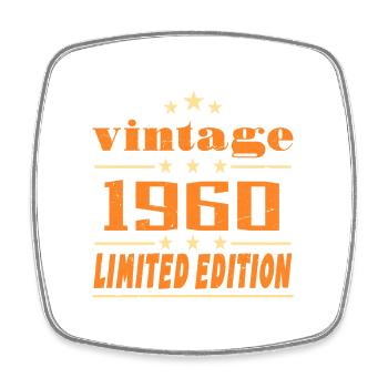 1960 Vintage Retro Birthday Bday Gift 1960 - Magnet carré - blanc - Devant
