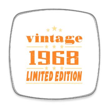 1968 Vintage Retro Birthday Bday Gift 1968 - Magnet carré - blanc - Devant
