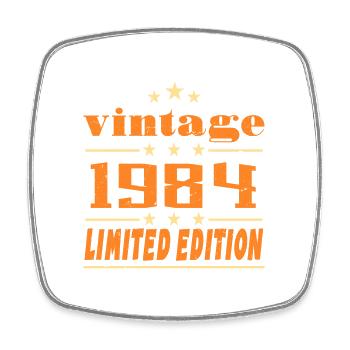 1984 Vintage Retro Geburtstag Bday Geschenk 1984 - Viereckiger Kühlschrankmagnet - Weiß - Vorne