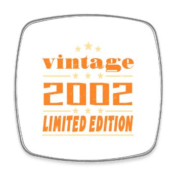 2002 Vintage Retro Geburtstag Bday Geschenk 2002 - Viereckiger Kühlschrankmagnet - Weiß - Vorne
