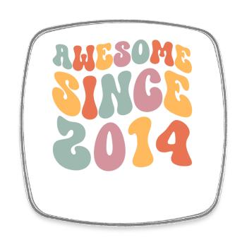 2014 Vintage Anniversaire Groovy Vintage Rétro - Magnet carré - blanc - Devant