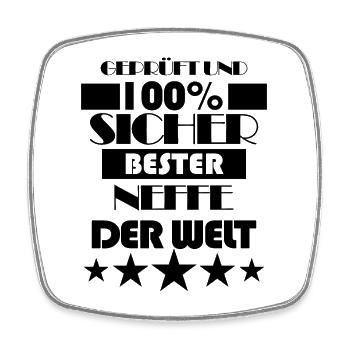 Neffe SpruchGeschenk - Viereckiger Kühlschrankmagnet - Weiß - Vorne