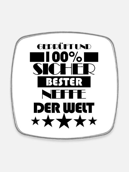 Neffe SpruchGeschenk - Viereckiger Kühlschrankmagnet - Weiß