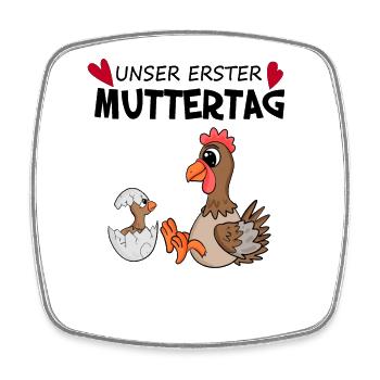 Muttertag - erster Muttertag Geschenk - Viereckiger Kühlschrankmagnet - Weiß - Vorne