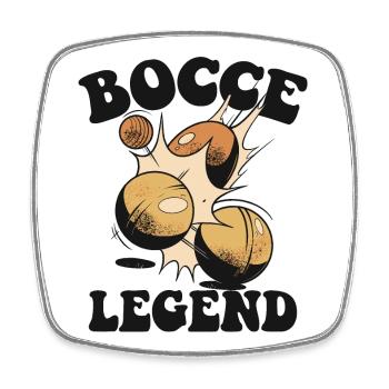 Boulespieler Boulekugel für Bouler Petanque Boule - Viereckiger Kühlschrankmagnet - Weiß - Vorne
