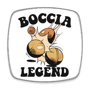 Bocciaspieler Boccia Kugel und Zubehör Boccia - Viereckiger Kühlschrankmagnet - Weiß - Vorne