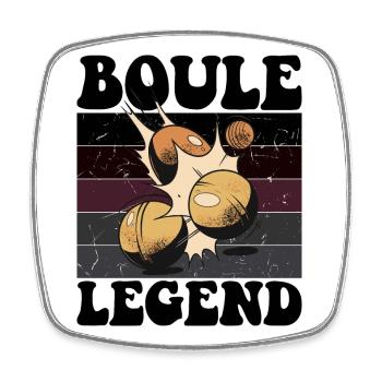 Boulespieler Boulekugel für Bouler Petanque Boule - Viereckiger Kühlschrankmagnet - Weiß - Vorne