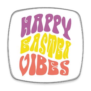Happy Easter Vibes - Square fridge magnet - white - Front