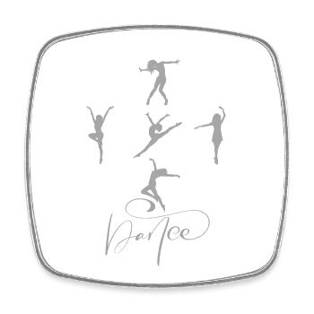 Dance - Dancing Lovers - Viereckiger Kühlschrankmagnet - Weiß - Vorne