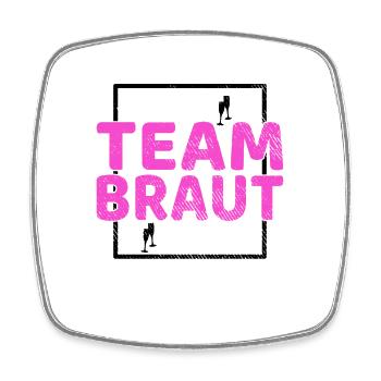 Team Braut - Viereckiger Kühlschrankmagnet - Weiß - Vorne