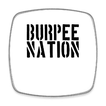 Burpee Nation - Viereckiger Kühlschrankmagnet - Weiß - Vorne