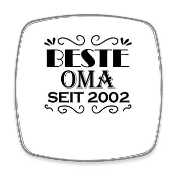 Beste Oma seit 2002 - Oma Geschenk - Viereckiger Kühlschrankmagnet - Weiß - Vorne