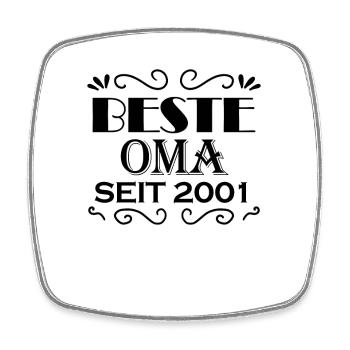 Beste Oma seit 2001 - Oma Geschenk - Viereckiger Kühlschrankmagnet - Weiß - Vorne