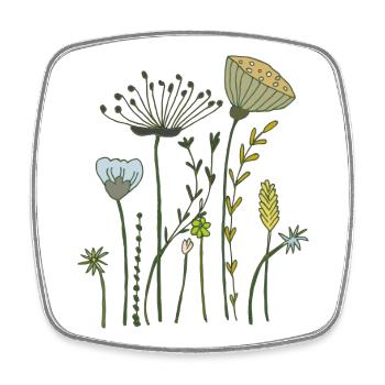 trockenblumen - Viereckiger Kühlschrankmagnet - Weiß - Vorne