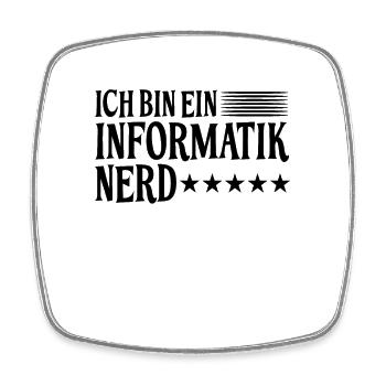 Informatik Nerd Spruch - Viereckiger Kühlschrankmagnet - Weiß - Vorne