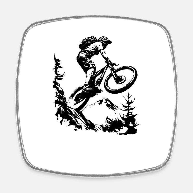 VTT - Magnet carré - blanc