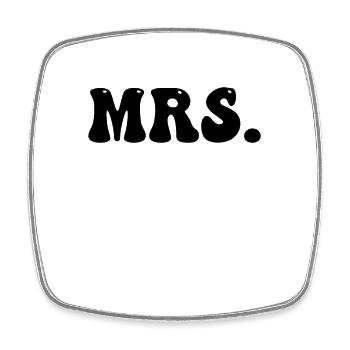 Mr. and Mrs. Partnerlook - Square fridge magnet - white - Front