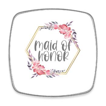 Dame d’honneur de mariage Dame d’honneur de l’équipe JGA Mariée - Magnet carré - blanc - Devant