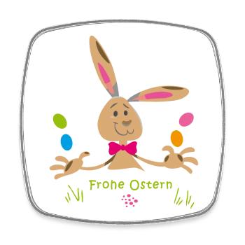 frohe Ostern - Viereckiger Kühlschrankmagnet - Weiß - Vorne