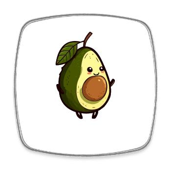 Avocado - Square fridge magnet - white - Front