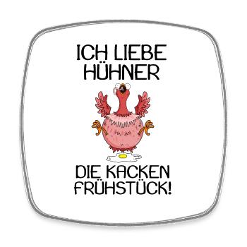 Landwirt Landwirte Huhn Hühner Spruch - Viereckiger Kühlschrankmagnet - Weiß - Vorne