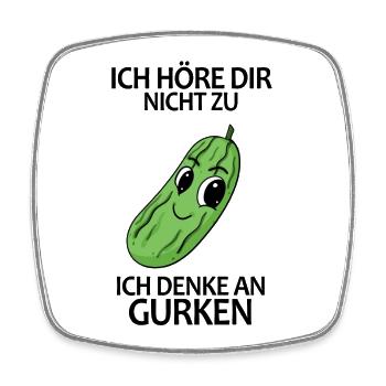 Gurke Spruch - Viereckiger Kühlschrankmagnet - Weiß - Vorne