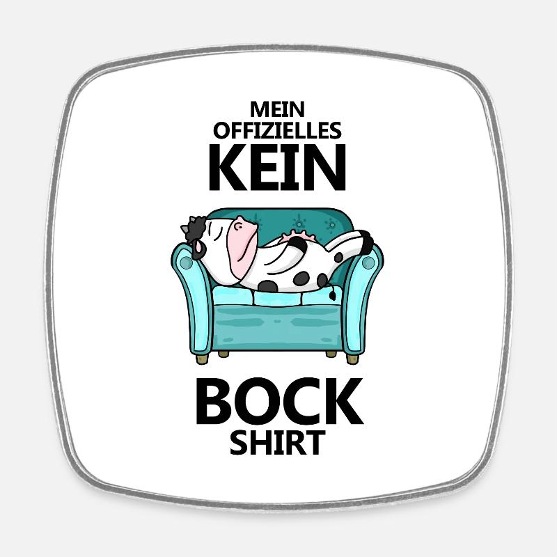 Statement Keine Lust - Viereckiger Kühlschrankmagnet - Weiß