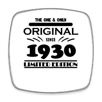 1930 - Année de construction 1930 - Né en 1930 - Magnet carré - blanc - Devant