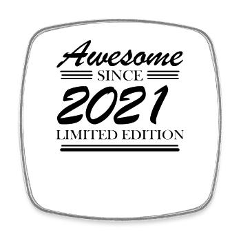 2021 - Jahrgang 2021 - Fantastisch seit 2021 - Viereckiger Kühlschrankmagnet - Weiß - Vorne