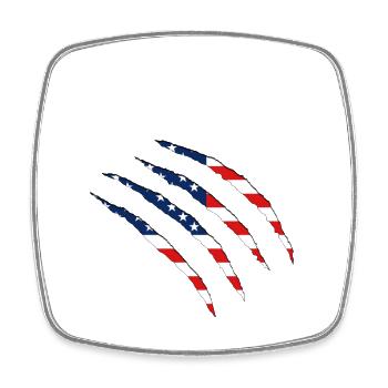 United States of America, USA, America  - Viereckiger Kühlschrankmagnet - Weiß - Vorne