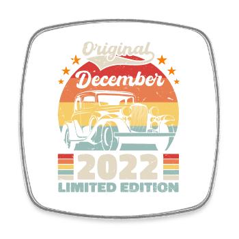 Dezember 2022 Geburtstagsgeschenk Dezember 2022 - Viereckiger Kühlschrankmagnet - Weiß - Vorne