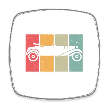 Classique depuis 1968, cadeau d’anniversaire de voiture ancienne 1968 - Magnet carré - blanc - Devant